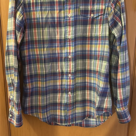 Ralph Lauren Men’s Plaid Button Down Shirt Blue Multi Size Small - Picture 4 of 10